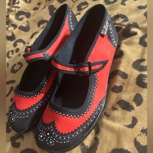 Hot Chocolate Designs red and black Mary Janes